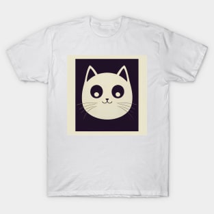 Cartoon cat character icon logo T-Shirt